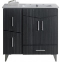 American Imaginations AI-19571 35.5-in. W Floor Mount Dawn Grey Vanity Set For 3H8-in. Drilling