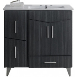 American Imaginations AI-19572 35.5-in. W Floor Mount Dawn Grey Vanity Set For 3H4-in. Drilling