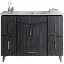 American Imaginations AI-19573 48-in. W Floor Mount Dawn Grey Vanity Set For 1 Hole Drilling
