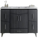 American Imaginations AI-19575 48-in. W Floor Mount Dawn Grey Vanity Set For 3H4-in. Drilling