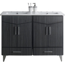 American Imaginations AI-19577 48-in. W Floor Mount Dawn Grey Vanity Set For 3H8-in. Drilling