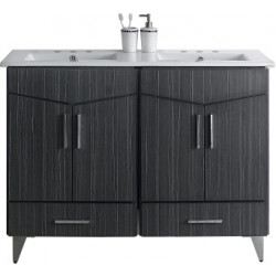American Imaginations AI-19578 48-in. W Floor Mount Dawn Grey Vanity Set For 3H4-in. Drilling
