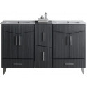American Imaginations AI-19579 61.5-in. W Floor Mount Dawn Grey Vanity Set For 1 Hole Drilling