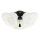 Design House 154187 3 Light Ceiling Fan Light Kit with Alabaster Glass