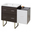 American Imaginations AI-19959 37.75-in. W Floor Mount White-Dawn Grey Vanity Set For 1 Hole Drilling
