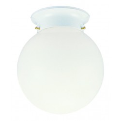 Design House 510032 White with Opal Glass Ceiling Mount