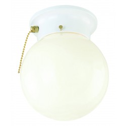Design House 510032 Ceiling Light In White Opal Glass