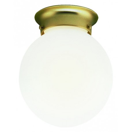Design House 501551 Polished Brass Ball Ceiling Mount, Clear Glass
