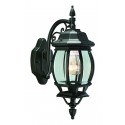 Design House 505537 Canterbury Outdoor Downlight Wall Sconces - Black die-cast aluminum finish with clear beveled glass