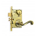 Omnia 1055 Exterior Traditional Mortise Lockset Sectional Rose (Traditional) w/ Lever