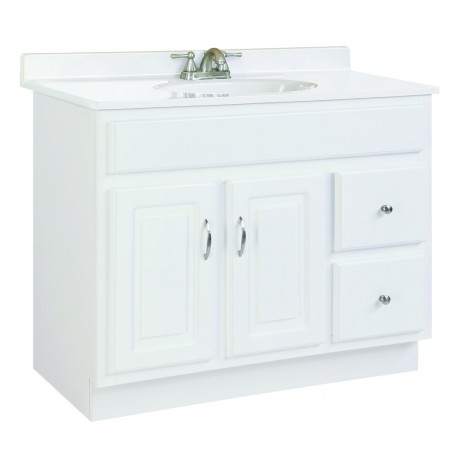 Design House 587022 Concord 2 Door & 2 Drawer White Vanity Cabinet