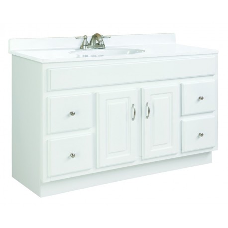 Design House 541078 Concord 2 Door & 4 Drawer White Vanity Cabinets