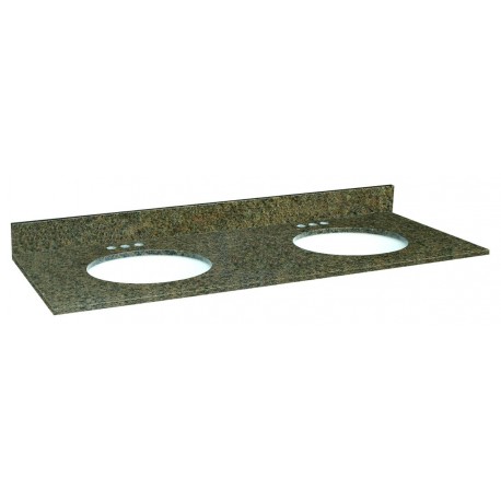 Design House 553065 Tropical Brown Granite Double Bowl Tops