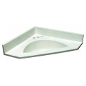 Design House 545525 White on White Cultured Marble Single Bowl Top