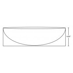 American Imaginations AI-20284 19.5-in. W Above Counter White Vessel For 1 Hole Center Drilling