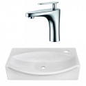 American Imaginations AI-22460 16.5-in. W Above Counter White Vessel Set For 1 Hole Right Faucet - Faucet Included