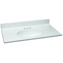 Design House 551366 551242 Solid White Cultured Marble Single Bowl Tops