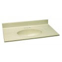 Design House 551093 White on Bone Cultured Marble Single Bowl Top