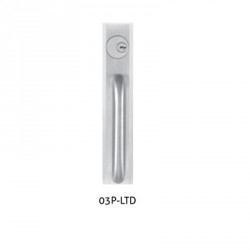 RCI 03P-LTD Escutcheon with Pull (Cutout for Cylinder) Exterior Trim for 1200/1300 Series Exit Devices