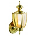 Design House 501486 Jackson Solid Brass Outdoor Wall Uplight w/ Clear Beveled Glass