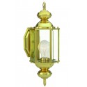 Design House 514877 Augusta Outdoor Wall Light w/ Clear Beveled Glass, Solid Brass