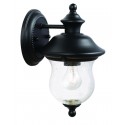 Design House 502906 Highland Outdoor DownLight In Black w/ Seedy Glass