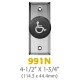 RCI 991 991N-BHPTDX32D Pneumatic Handicap or Push To Exit Symbol Time Delay Pushbutton