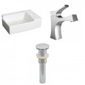 American Imaginations AI-26173 16.25-in. W Above Counter White Vessel Set For 1 Hole Right Faucet - Faucet Included