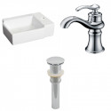 American Imaginations AI-26174 16.25-in. W Above Counter White Vessel Set For 1 Hole Right Faucet - Faucet Included