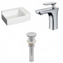 American Imaginations AI-26176 16.25-in. W Above Counter White Vessel Set For 1 Hole Right Faucet - Faucet Included