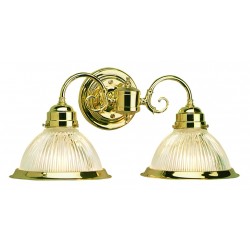 Design House 503029 Millbridge Wall Mount Sconce In Polished Brass, 2-Light