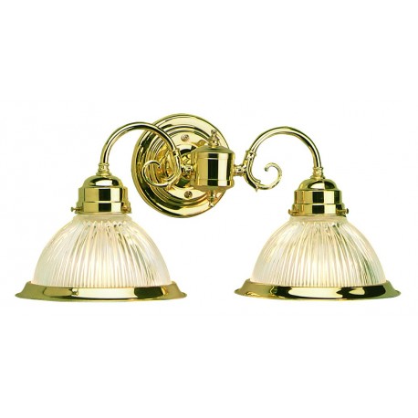 Design House 503029 503029 Millbridge Wall Mount Sconce In Polished Brass, 2-Light