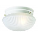 Design House 507376 Millbridge Textured White Ceiling Mount With Frosted Swirl Glass