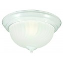 Design House 506634 Millbridge Textured White Ceiling Mount With Frosted Swirl Glass