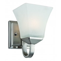 Design House 514745 Torino Satin Nickel Bath / Vanity Lights with Snow Glass