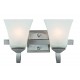 Design House 587/514 Torino Vanity Light w/ Snow Glass In Satin Nickel