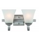 Design House 587733 Torino Satin Nickel Bath / Vanity Light w/ Snow Glass