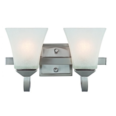 Design House 587/514 Torino Vanity Light w/ Snow Glass In Satin Nickel