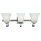 Design House 587/514 Torino Vanity Light w/ Snow Glass In Satin Nickel