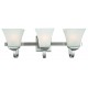 Design House 587733 Torino Satin Nickel Bath / Vanity Light w/ Snow Glass