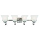 Design House 587/514 Torino Vanity Light w/ Snow Glass In Satin Nickel