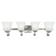 Design House 587733 Torino Satin Nickel Bath / Vanity Light w/ Snow Glass