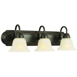 Design House 506618 Allante Bath / Vanity Lights with Frosted Glass, Oil Rubbed Bronze