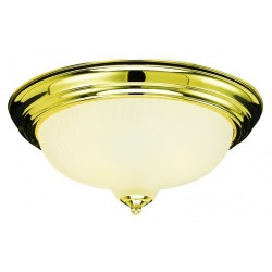 Design House 502153 Polished Brass Ceiling Mount w/ Frosted/Ribbed Glass