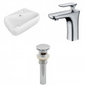 American Imaginations AI-26274 17.5-in. W Above Counter White Vessel Set For 1 Hole Right Faucet - Faucet Included