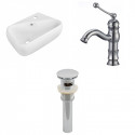 American Imaginations AI-26276 17.5-in. W Above Counter White Vessel Set For 1 Hole Right Faucet - Faucet Included