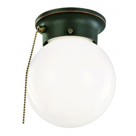 Design House 519264 Globe Style Ceiling Light w/ Pull Chain