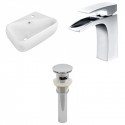 American Imaginations AI-26281 17.5-in. W Wall Mount White Vessel Set For 1 Hole Right Faucet - Faucet Included