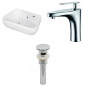 American Imaginations AI-26291 17.5-in. W Above Counter White Vessel Set For 1 Hole Right Faucet - Faucet Included