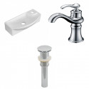 American Imaginations AI-26308 17.75-in. W Above Counter White Vessel Set For 1 Hole Right Faucet - Faucet Included
